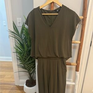 Uniqlo Army Green Jumpsuit